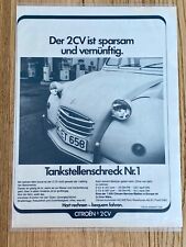 Tankstellenschreck Nr. 1 Citroen 2CV Ente Oldtimer 1972 Vintage Werbung Reklame