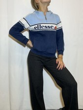 Ellesse Half Zip Pullover Zipper Sweater Blau Hoodie Gr 12/13 S