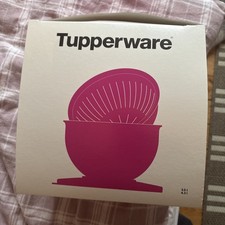 Tupperware Junge Welle Schüssel 4,3 l Pink + Sieb Servierschüssel Salatschüssel