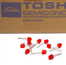 10x Toshiba TLR105 Jewel Lens LED / Kristall-Schliff-Leuchtdiode, Rot / Red, NOS