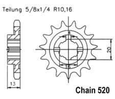 Ritzel 13Z  Husqvarna CR 125