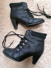 Damen Stiefel Schnürstiefel 41 Leder  ?Bitte Alle Fotos Ansehen Guter Zustand 