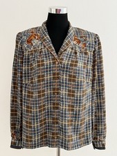 Vintage Bluse Damen Hirsch