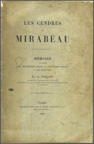 Les cendres mirabeau g - mirabeau,
