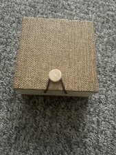 X18 Holz Leinen Schmuckbox