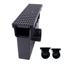 Einlaufkasten Kunststoffrost Gitter 9,8 cm B125 Sinkkasten Bodenablauf 