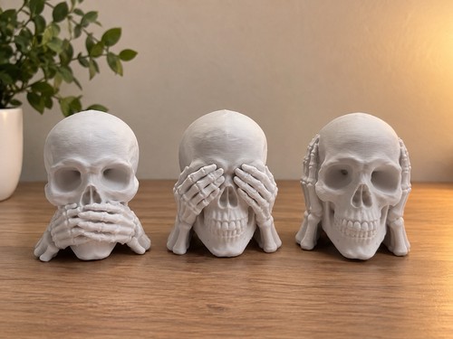 3er totenkopf deko set - 3er,