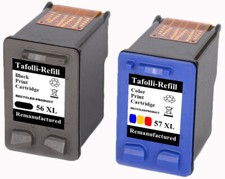 2x für HP 56 57 PSC 1315 1110 1210 1215 1350 2210 Deskjet 5550 Officejet 5510