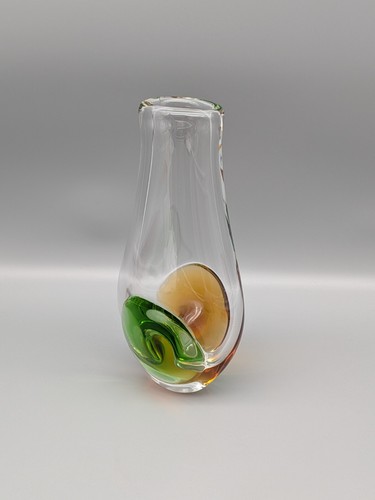 Mid century bohemian glas - mid, vase