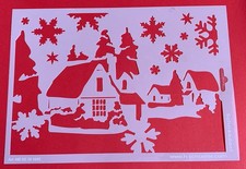 Schablone - A4 Schneedorf Aussicht Flocken HS SB 1045 Heike Schäfer - gebraucht