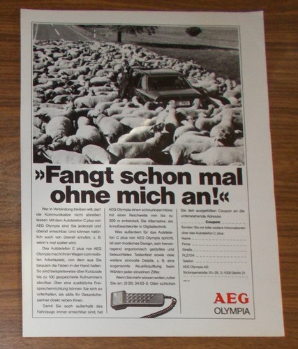 Seltene werbung aeg - werbung,