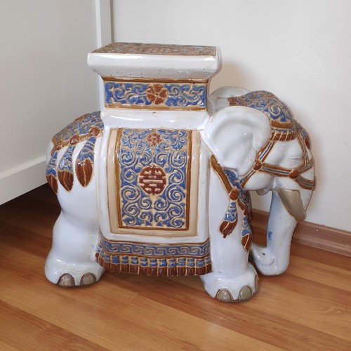 Keramik elefant groß weiß - keramik,
