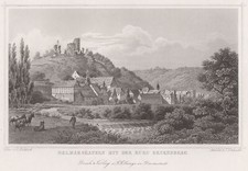 Bad Karlshafen Weser Helmarshausen Original Stahlstich Umbach 1858