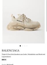 ORIGINAL Balenciaga Triple S Sneaker NP 895,-€ Gr 40 weiß aktuell Clear Sole