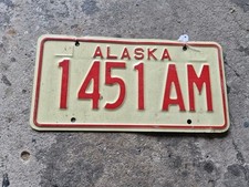 License Plate Usa Alaska Kennzeichen Nummernschild Car 1976
