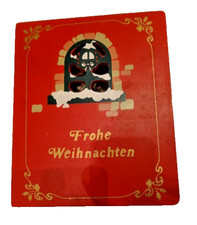 DDR Weihnachts Spieluhr aus Holz in Buchform