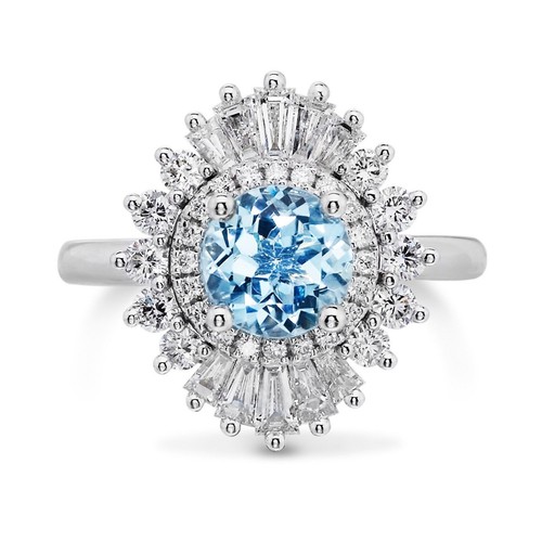Aquamarin geburtsstein ring - aquamarin,