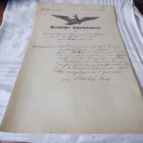 Alte urkunde hypothekenbrief - alte,