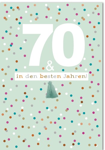 Geburtstag din a4 karte - 70.,