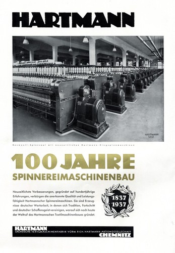 Spinnerei maschinen hartmann - spinnerei,