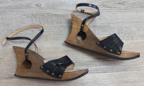 Sandalen leder schwarz mit - leder,