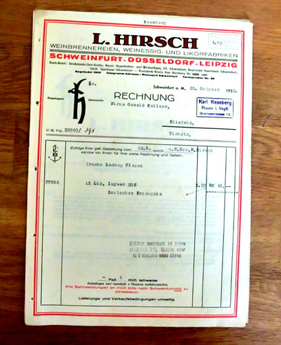 Rechnung hirsch - rechnung, l.hirsch