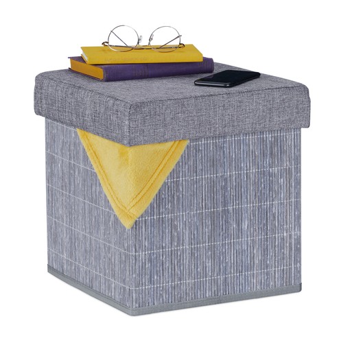 Sitzhocker grau fußhocker - sitzhocker,