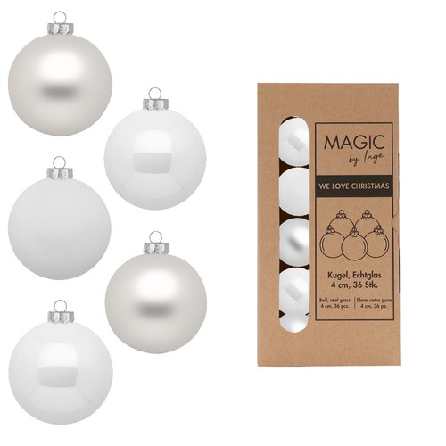 Weihnachtskugeln 4cm glas - 36,