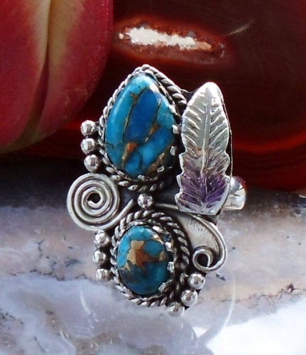 Ring indianer stil - ring, feder
