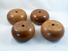 4 alte Möbelfüße, Holz, rund, Restaurierungsmaterial Schrank, Kommode, Sideboard