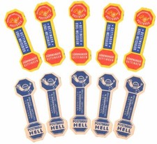 2 x 5 uralte Bieretiketten