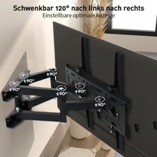 Vemount TV-Wandhalterung 37-70 Zoll Bildschirm Fernsehhalter schwenkbar neigbar