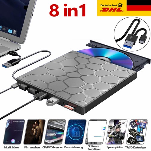 8in1 usb externes cd dvd - 3.0,