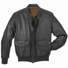 Bomberjacke A2 Leder Pilote USAF A-2 Brown Größe L
