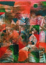 Kunstkarte Paul Klee "Hütte