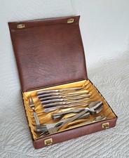 ABS DDR 900 Linse, 24 Teile Besteck+1 Aufschnittgabel+Kasten,Mahn-Diedering 1968