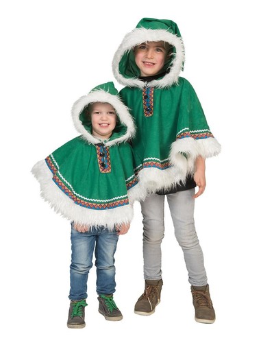 Kinderkostüm eskimo poncho - eskimo,