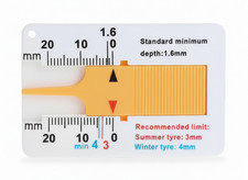 Reifenprofilmesser | 0-20mm Auto Tiefe Messgerät Werkzeug Profiltiefe PKW LKW