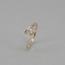 Ring in 750/18k Gelbgold mit  Diamanten 0,18 ct, Ringweite: 55