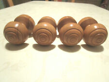 Gardinen Raffhalter,Garderobenknopf, Holz natur, Tiefe 65mm, Knopf Ø45 m, 4Stück