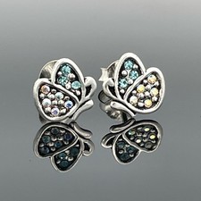 OHRSTECKER  AUS 925/- SILBER MIT MULTI ZIRKONIA  SCHMUCKJAGD