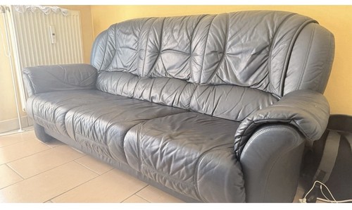 Leder sofa garnitur teilig - leder, 2-teilig