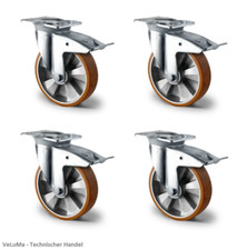 Satz Schwerlastrollen