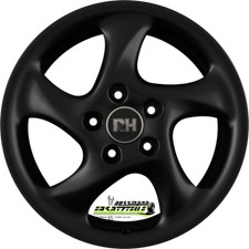 4x RH Alurad AH Turbo racing schwarz lackiert 8.5x18 ET52 - LK5/130 ML72 Felge