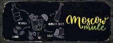 Blechschild 27x10 Moscow Mule