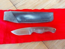 Wolf Jagdmesser Gürtel + Fahrtenmesser Einzelstück  80CrV2 an Schwarze Walnuss