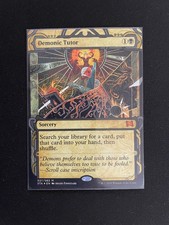 MTG DEMONIC TUTOR in ETCHED aus STRIXHAVEN **NM** MAGIC THE GATHERING