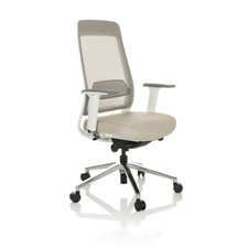 Bürostuhl Drehstuhl CHIARO T2 WHITE Netzstoff grau beige Schreibtisch DEFEKTWARE