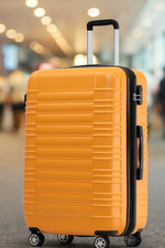 Reisekoffer M Hartschale Trolley Handgepäck Koffer Orange 45 L TSA Schloss