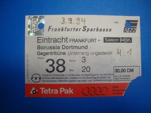 Ticket eintracht - 94/95,